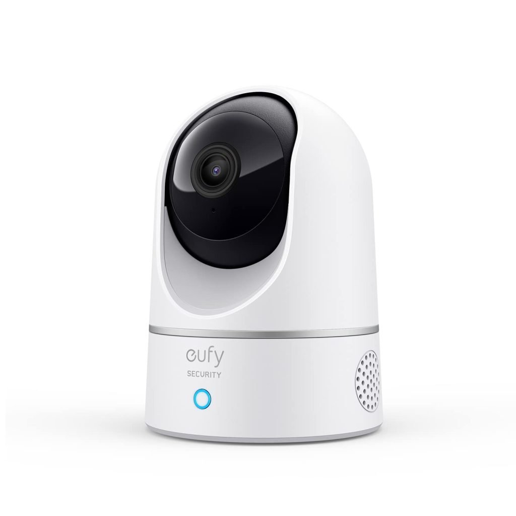 Eufy Security Indoor CAM 2K Pan & Tilt: Vigilancia inteligente en casa con reconocimiento de personas y asistente de voz.