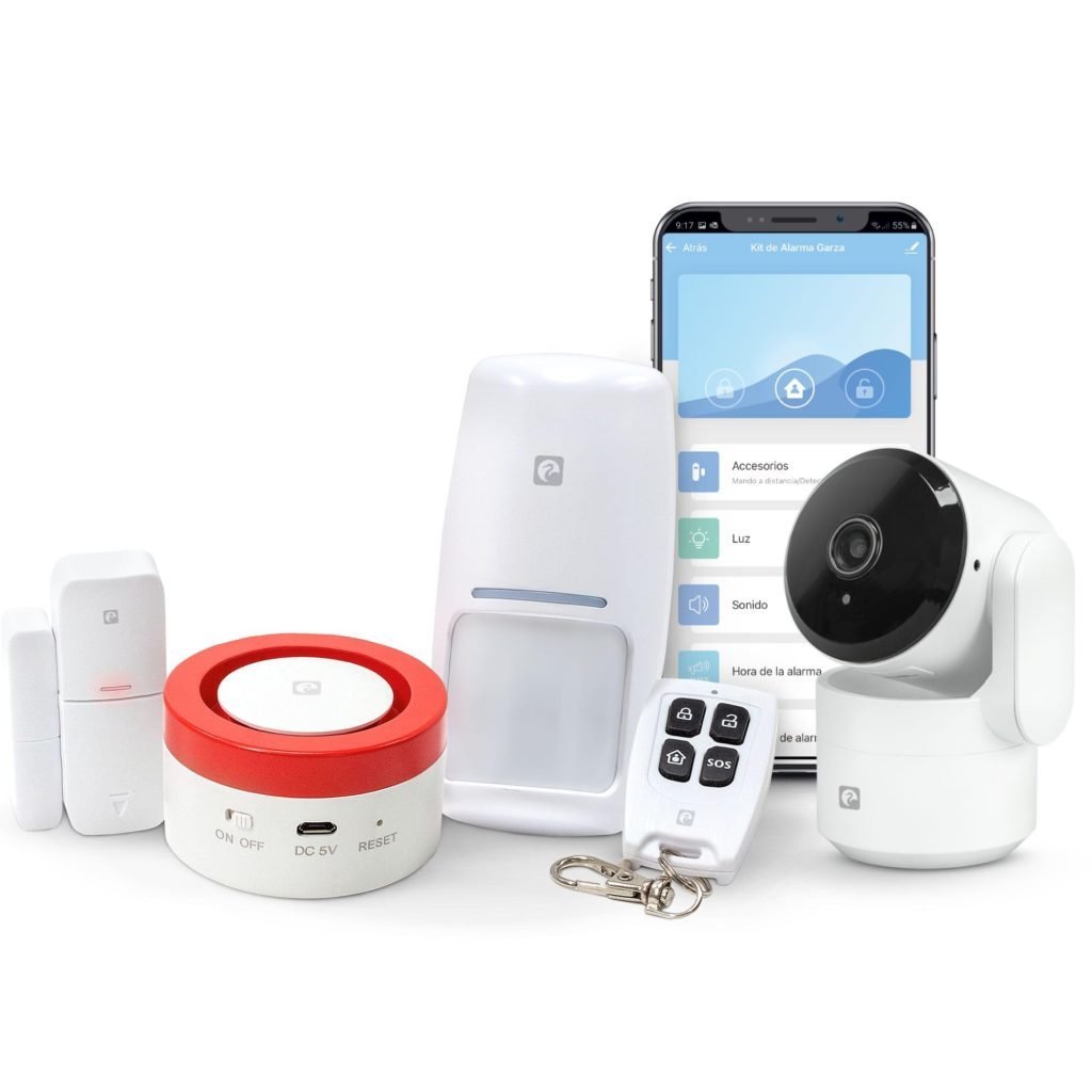 Garza Smart: Sistema de Alarma y Seguridad Wifi 2,4 GHz con Cámara 1080p y Control por voz/app para tu hogar