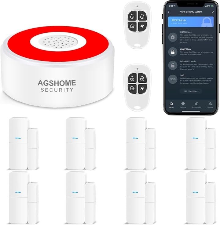 AGSHOME: Sistema de alarma inteligente para la seguridad del hogar, con control por wifi y aplicación Push en tiempo real.