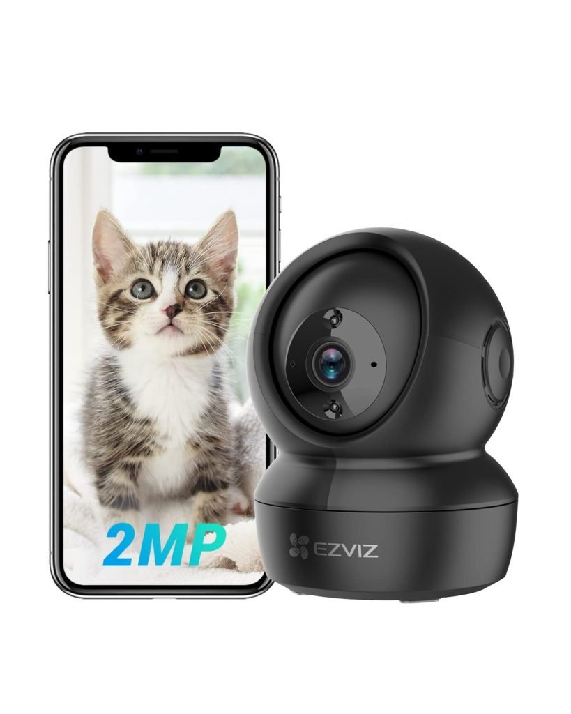 EZVIZ Cámara de Vigilancia WiFi Interior 360º: Vigila a tu bebé o mascota con visión nocturna y control remoto