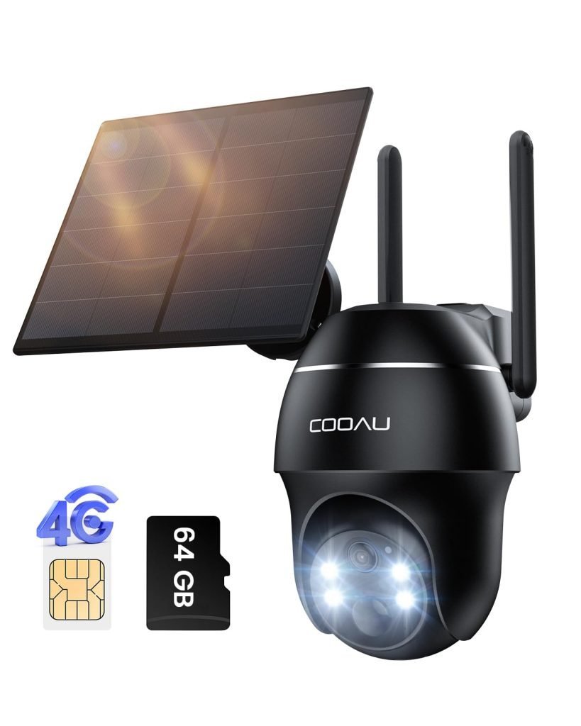 Cámara de Vigilancia Exterior COOAU 4G LTE con Sim, 2K 3MP QHD, Solar sin Cable, PTZ 355°/90°

Protege tu hogar