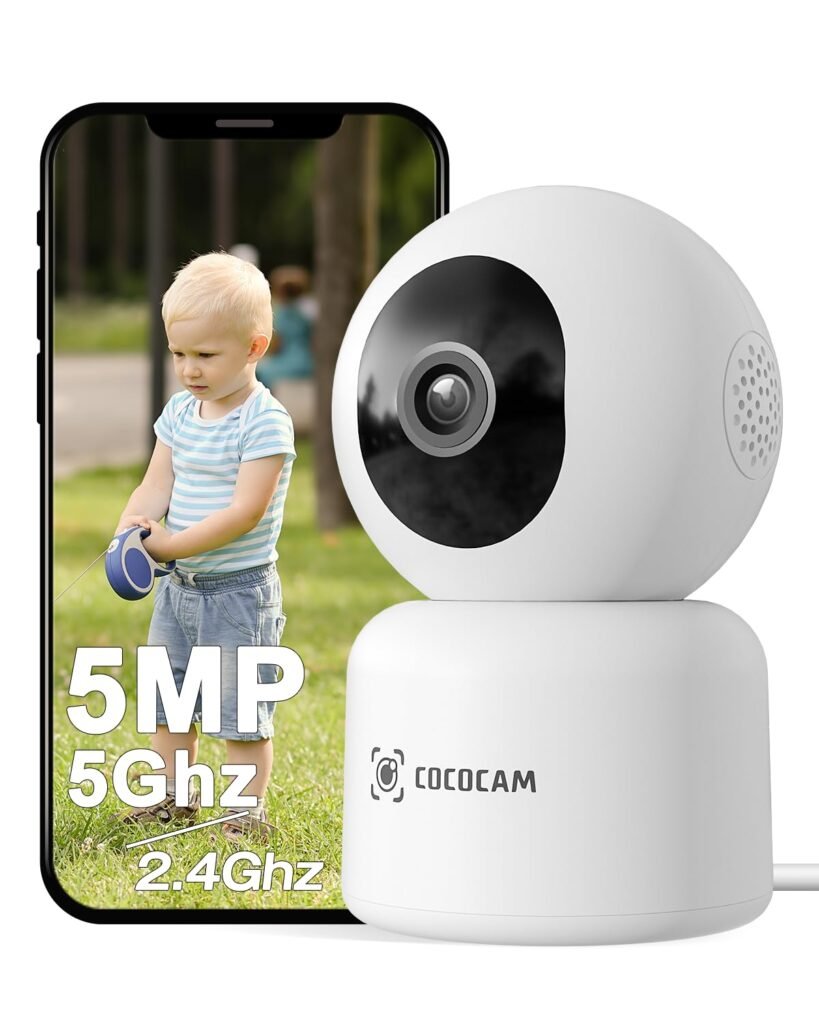 Cococam 5MP WiFi Surveillance Camera: Monitoreo Inteligente para Hogares y Mascotas