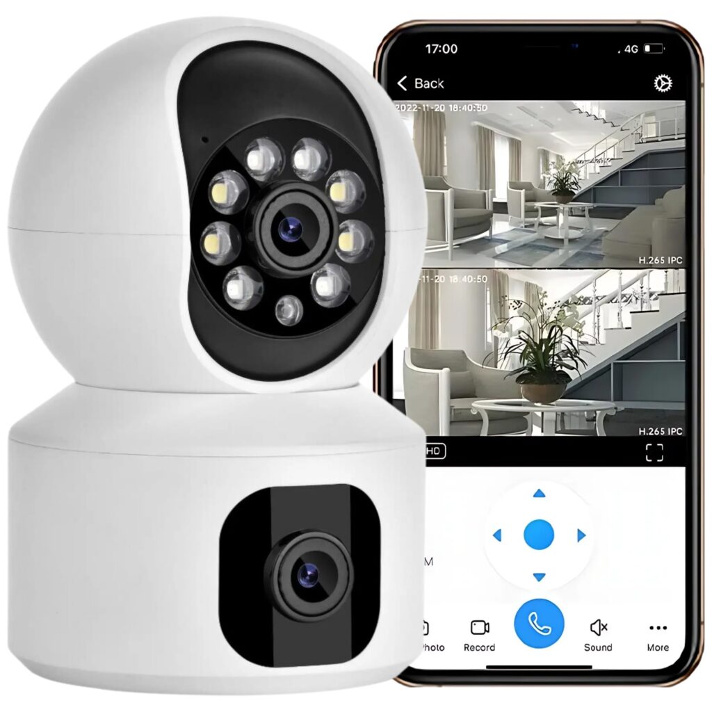 Cámara de Vigilancia WiFi: Seguridad 2K Inteligente con Visión Nocturna y Audio Bidireccional