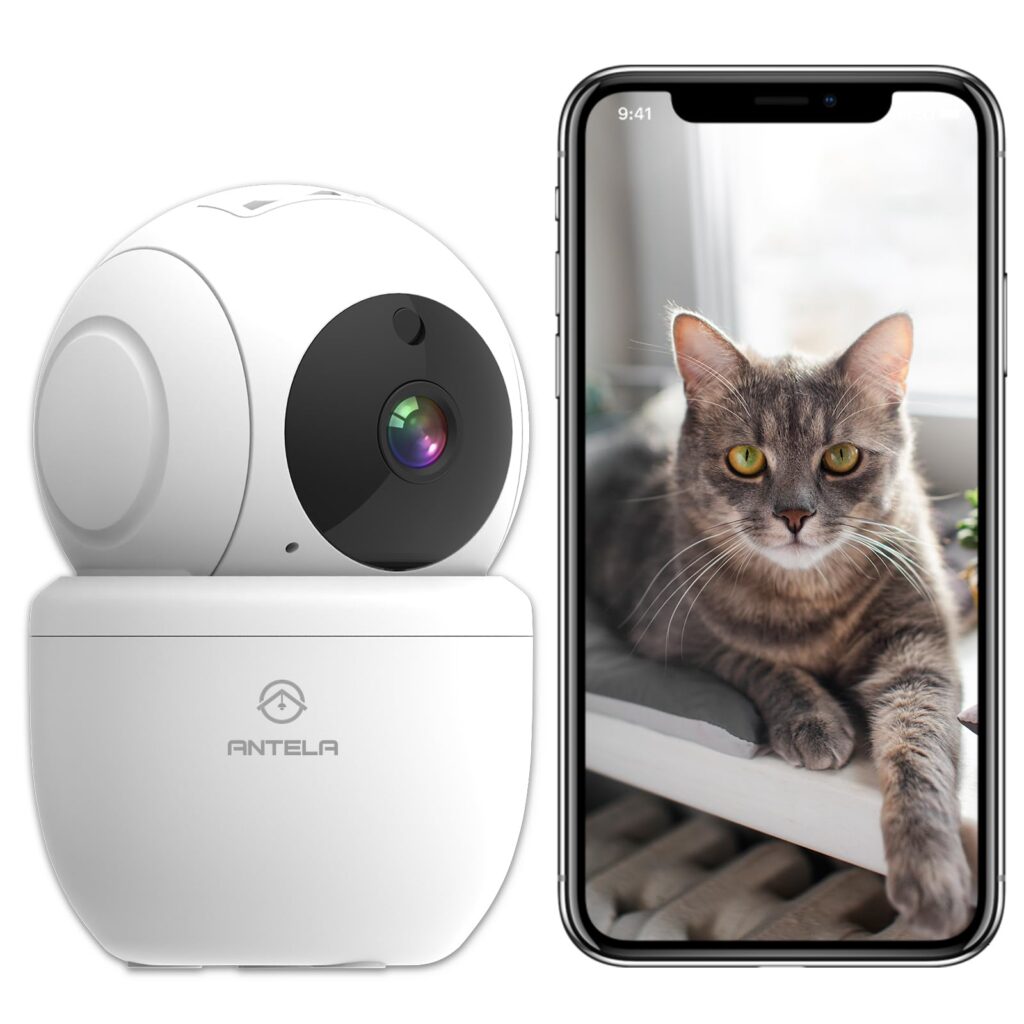 Antela Cámara de Vigilancia Wifi Interior: Seguridad Inteligente con Visión Nocturna y Audio Bidireccional